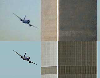Gereconstrueerde verbetering foto WTC2 aanval
