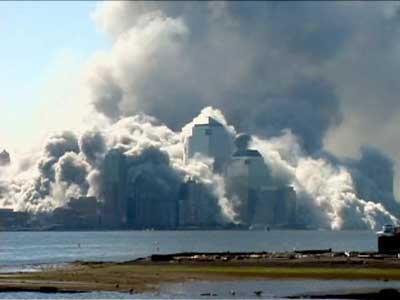 Lower Manhattan vanaf de andere zijde van de Hudsunrivier